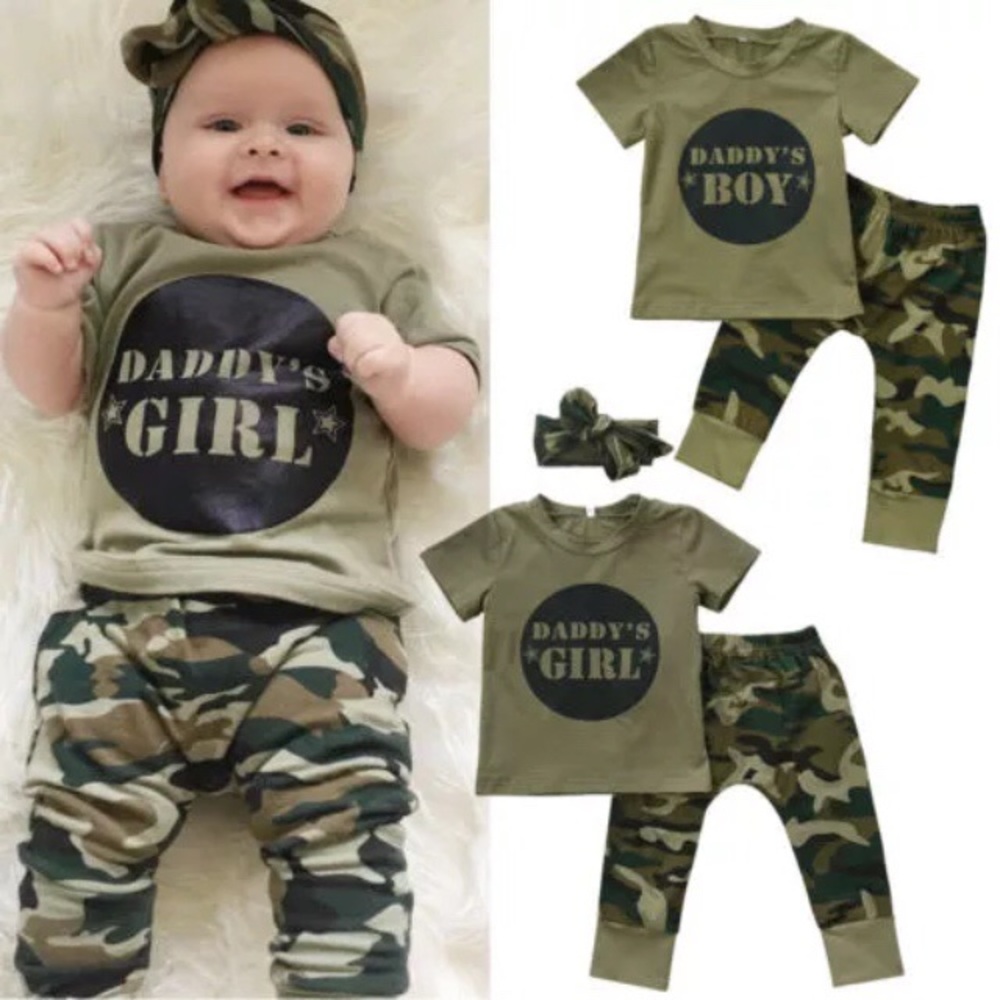Baby Girl DADDY’S GIRL 3pc Camo Outfit